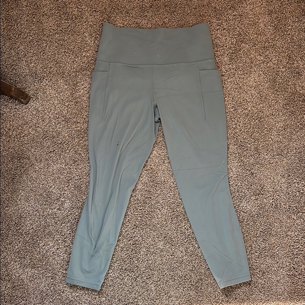 High-Waisted Teal Athleta Leggings Size Medium
